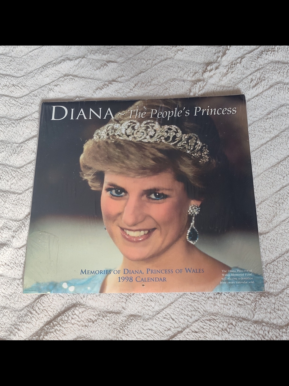 NWT & Sealed! Diana The People's Princess 1998 Calendar - Blue & Teal Cover